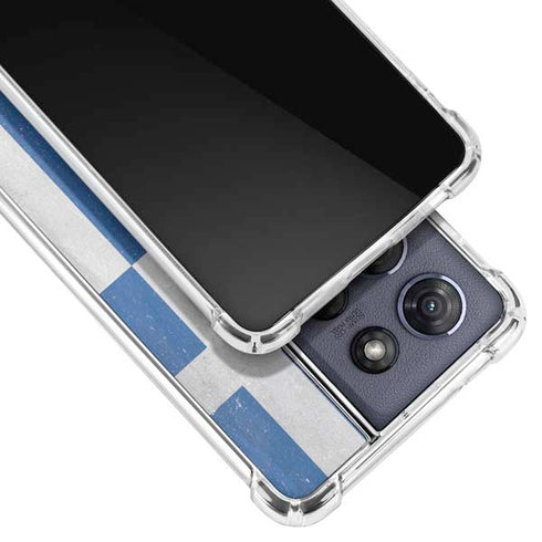 Greece Flag Distressed Moto G Stylus 5G (2025) Clear Case